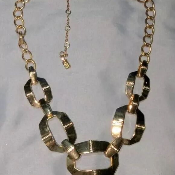 J Lo Elegant Gold and Silver Chain Necklace 17" + 3" Extender - Picture 6 of 10